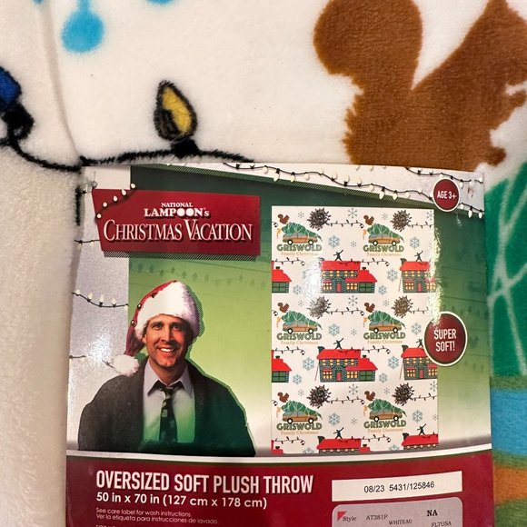 NWT National Lampoon Christmas Vacation Soft Plush Throw Blanket  50” X 70” - Picture 2 of 5